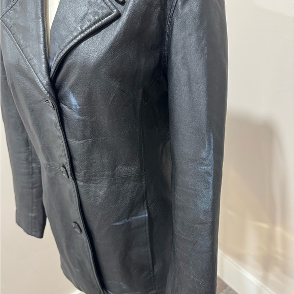 Vintage Black‎ Leather Jacket Wilson’s Leather Medium - Picture 3 of 6